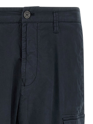 Blue Cotton Cargo Pants
