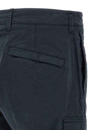 Blue Cotton Cargo Pants