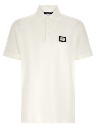 White Cotton Polo Shirt