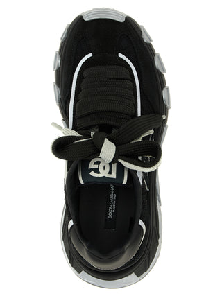 Black Polyamide Athletic Sneakers