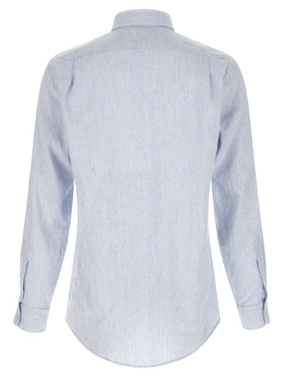 Blusa de lino azul