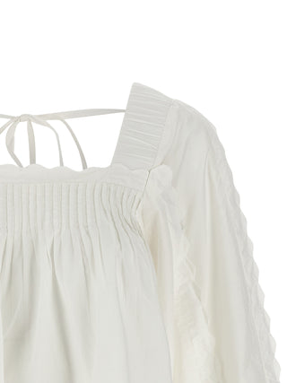 Blusa de algodón blanca