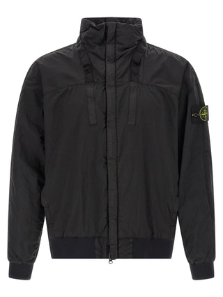 Bomber negra de poliamida