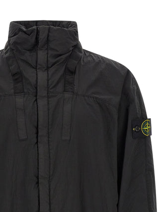 Bomber negra de poliamida