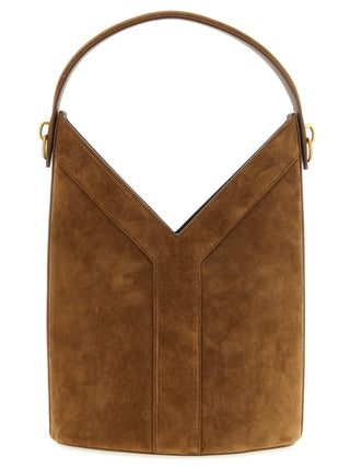 Brown Calfskin Shoulder Bag