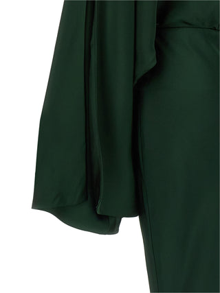 Bicolor Polyester Long Dress