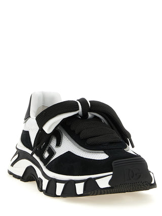 Bicolor Polyester Athletic Sneakers