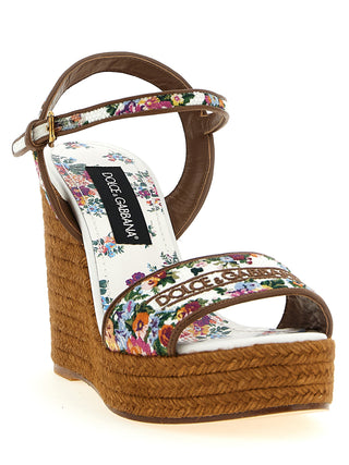 Multicolor Polyamide Wedge Sandals