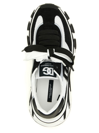 Bicolor Polyester Athletic Sneakers