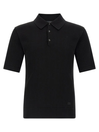 Black Cotton Polo Shirt