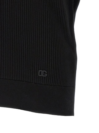 Black Cotton Polo Shirt