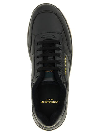 Black Calfskin Low Top Sneakers