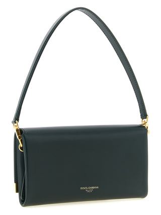 Bicolor Calfskin Shoulder Bag