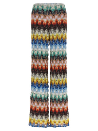 Multicolor Viscose Casual Pants