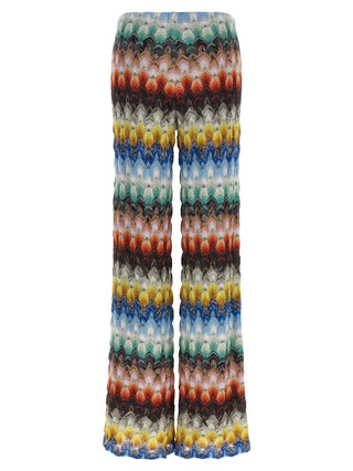 Multicolor Viscose Casual Pants