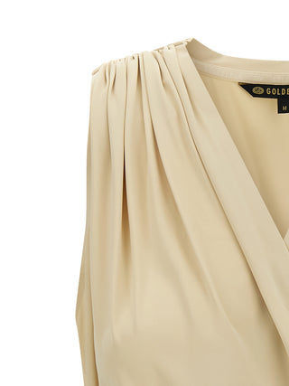 Beige Polyamide Sport Bra