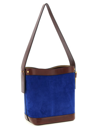 Blue Calfskin Shoulder Bag