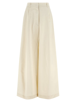 Beige Cotton Mini Skirt