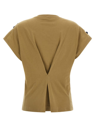 Camiseta marrón de algodón