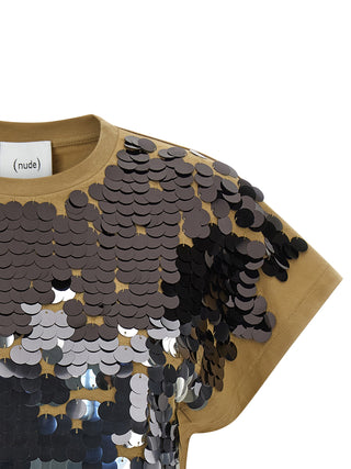 Camiseta marrón de algodón