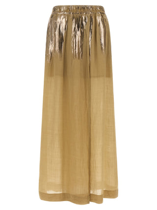 Brown Tencel Mini Skirt