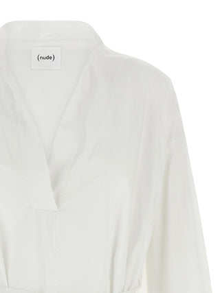 White Cotton Midi Dress