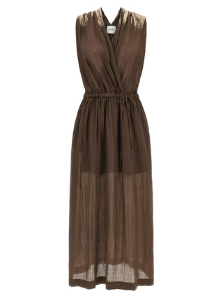 Brown Tencel Long Dress