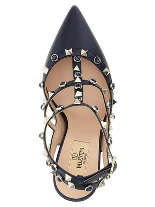 Blue Goatskin High Heel Pumps