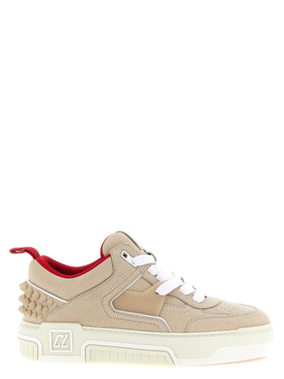 Beige Calfskin Athletic Sneakers