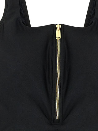 Black Polyamide One-Piece Swimsuit