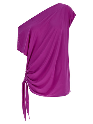 Purple Polyamide Casual Dress