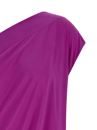 Purple Polyamide Casual Dress