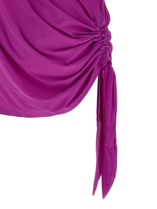 Purple Polyamide Casual Dress