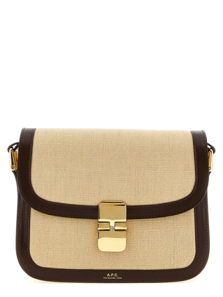 Beige Cotton Crossbody Bag