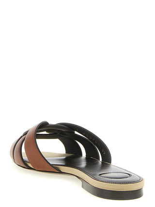 Chanclas de becerro marrón