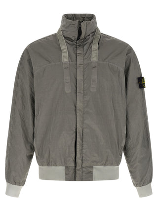 Gray Polyamide Bomber