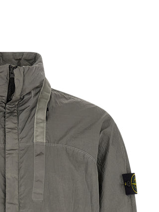 Gray Polyamide Bomber