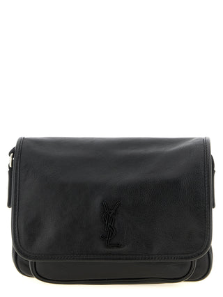Bolso bandolera de piel de becerro negro
