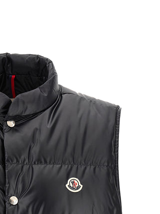 Blue Polyester Sleeveless Jacket
