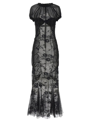 Black Cotton Midi Dress