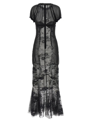 Black Cotton Midi Dress