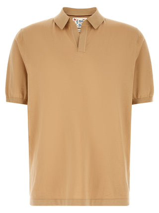 Beige Cotton Polo Shirt