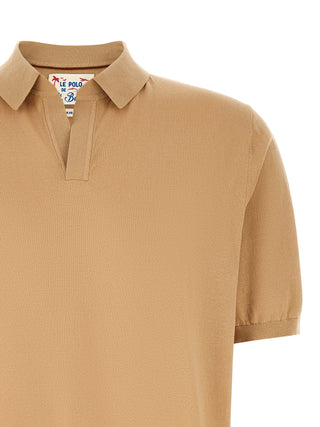 Beige Cotton Polo Shirt