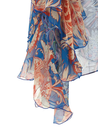 Blue Silk Blouse
