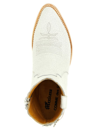 White Cowhide Chelsea Boots