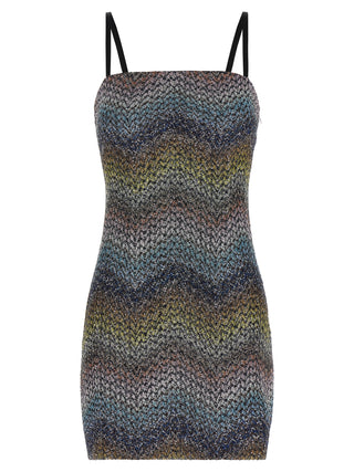 Multicolor Viscose Short Dress