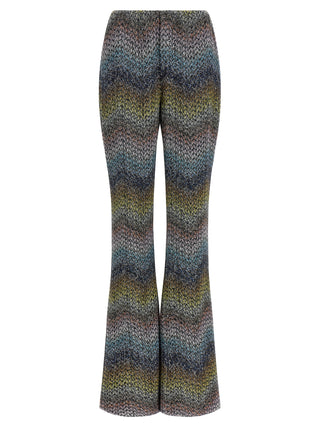 Multicolor Viscose Flared Pants