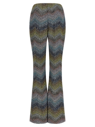 Multicolor Viscose Flared Pants