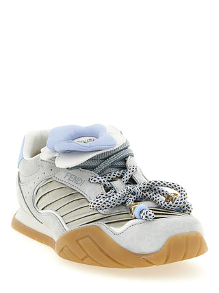 Gray Calfskin Athletic Sneakers