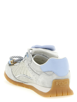 Gray Calfskin Athletic Sneakers